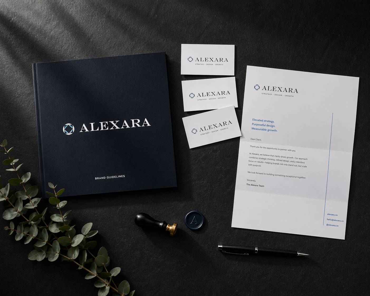 Alexara brand materials